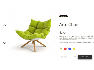 Arm chair design dribble ui ux webdesign website design