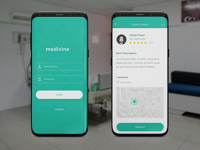 Medicine App android application appointment booking branding doctor app dribble medical app ui ux