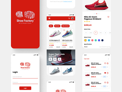 Mobile App Design & Prototype | Shoe Store App e commerce interface mobile app design mobile design mobile ui shoe app store shoe buying app shoe store shoe store mobile app ui ux