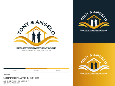 Tony & Angelo | Real Estate Logo Design brand identity building construction logo home logo house logo investment logo logo logo design logodesign logotype modern logo mortage property logo real estate real estate branding real estate logo realty logo two man real estate