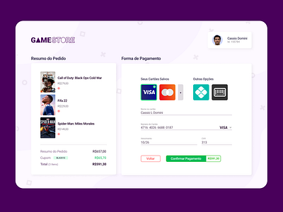 Daily UI 002 - Checkout - Online Game Store checkout cod checkout daily daily checkout design fifa checkout figma figmadesign game checkout ui ui checkout