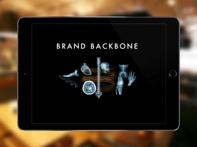 Brand Backbone Menu 3d after effects animation app branding c4d cinema 4d gif ipad menu motion graphics ui