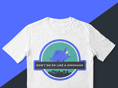 T-Shirt Dinosaur (SXSW 2016) babbler branding dinosaur jurassic logo pr sxsw t shirt triceratops