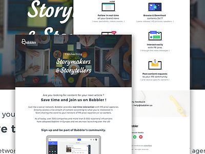 Mailing Template - Introducing Babbler to Reporters babbler goodbye last shot mailing presentation reporters storytelling template