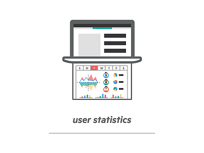 User Statistics - UX Process ( details ) data architecture design ergonomic study experience map infographic process static prototype ux