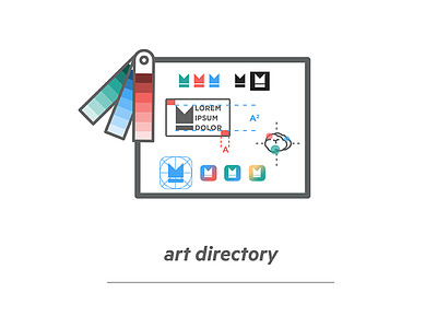 Art Directory animated prototype art directory development infographic process user interface ux wireframes