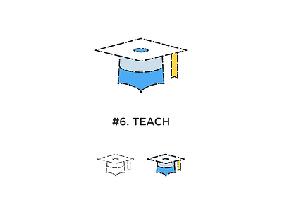 THE NEW NORMAL - Rule#6/ Teach branding cap college dashed digital hat illustration school