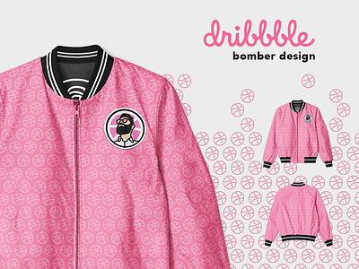 Dribbble // bomber jacket design black logo patch pattern pink print vest white