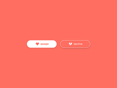💔 Broken heart ❤️ - Accept/Decline buttons accept broken button decline emotional design heart no yes