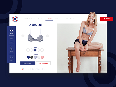 DAILY UI #05 - Le Slip Français ( product page )