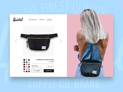DAILY UI #09 - Herschel Fanny Pack ( product page )