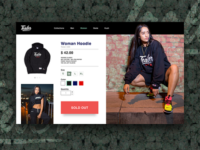 DAILY UI #17 - Tealer USA ( product page ) branding colors daily ui challenge dailyui design flat french hoodie logo nike streetstyle tealer typography ui ui design usa ux web weed woman