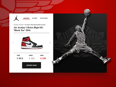 DAILY UI #20 - Air Jordan 1 ( product page )