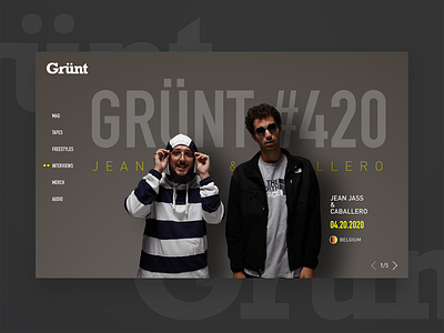 DAILY UI #24 - Grünt#420 ( music website )