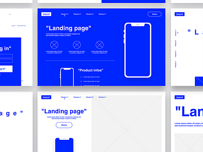 DAILY UI #26 - Landing Page ( templates ) app colors dailyui design flat french lettering mobile process template type typography ui ui design uiux ux ux design web website wireframe