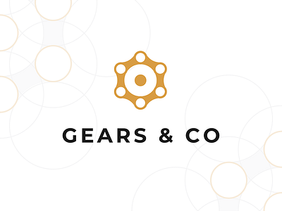 Gears & Co // logo concept branding colors dailyui design flat french gear golden number icon illustration logo logotype negative space process settings type typography ui vector website