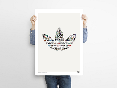 SNEAKERS LEAF - Kicks&Tees (Poster) adidas airmax art branding colors etsy flat french illustration logo nike poster sneakers vector