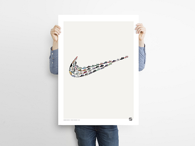 SNEAKERS SWOOSH - Kicks&Tees (Poster) airmax art branding colors flat french illustration illustration art illustrator nike poster print