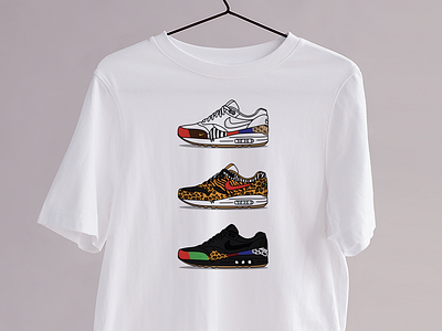 Le Animal - Kicks&Tees (Tee-shirt) airmax branding flat french illustration illustrator nike sneakers tee shirt tshirt vector