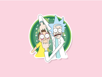 Holy shit Morty!!! - Sticker design (Rick&Morty)