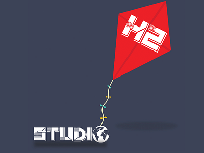 H2 studio branding illustration