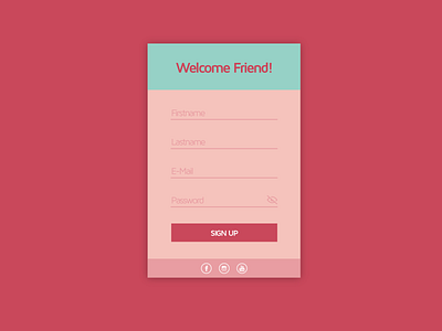 Sign Up Modal for DailyUI Challenge #001