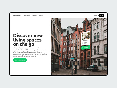 AR Virtual Tours Landing Page - created and animated in Webflow argumentedreality landing page landingpage reality uidesign virtual webdesign webflow