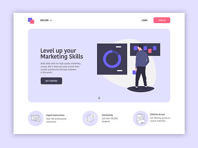 Online Course Landing Page for DailyUI #003