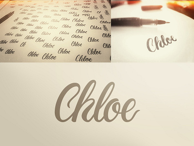 Chloe australia branding chloe corporate identity cursive custom type design agency gold coast lettering logo matt vergotis verg