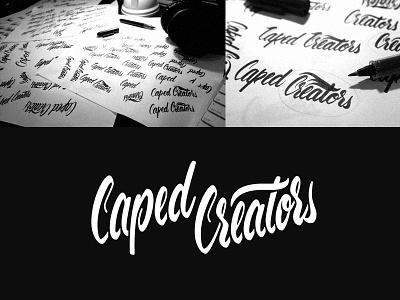 Caped Creators brushpen caped creator cursive gold coast lettering logo verg