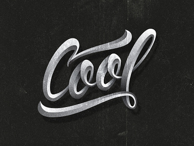 Cool bevel brush pen calligraphy chiselled cool cursive lettering logo script texture typography verg