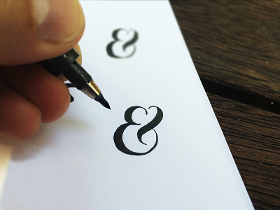 Ampersand Challenge ampersand brush pen calligraphy cursive hand drawn heart lettering love practice