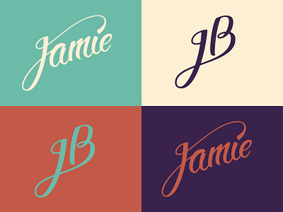 Jamie calligraphy cursive custom type lettering logo type typography