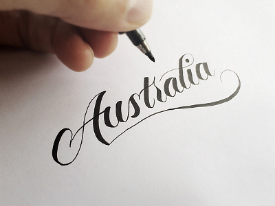 Australia Day australia calligraphy cursive custom type left left handed lettering logo type typography