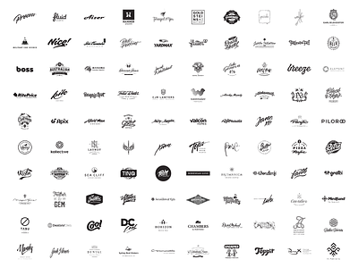 100 logos branding calligraphy corporate identity cursive custom type illustration lettering logo logo design vector