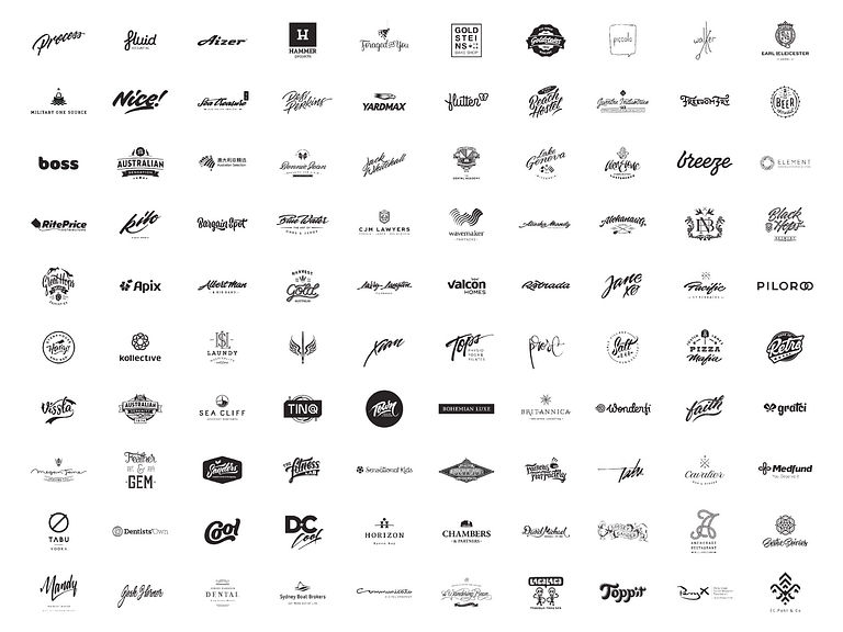 100 logos by Matt Vergotis on Dribbble