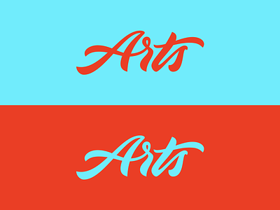 Arts calligraphy cursive lettering logo