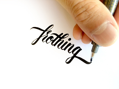 Frothing brush pen typography frothing lettering type