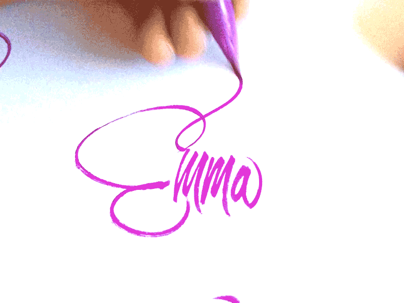 Emma brush pen calligraphy emma lettering type typography