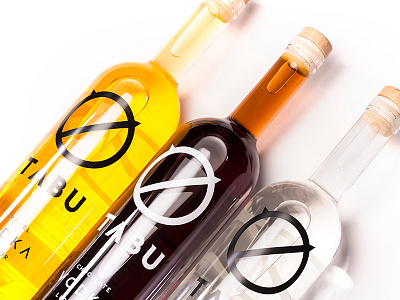 Tabu Vodka bottle branding caramel chocolate custom type horns liquor logo packaging prohibited tabu vodka