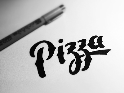 Pizza branding identity italian lettering logo pizza restaurant type typography