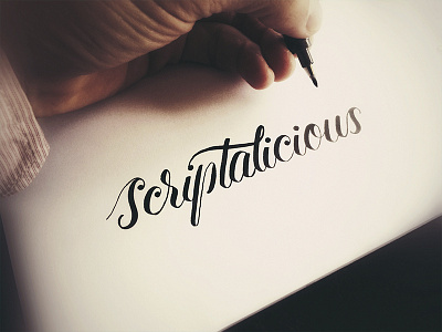 Scriptalicious brush pen cursive lettering script type typography