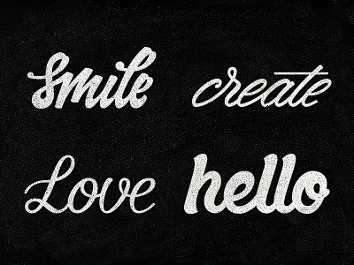 Words brush pen create cursive hello lettering love script smile