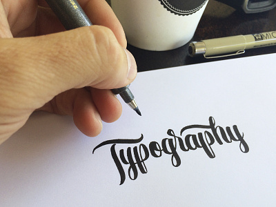 Typography brushpen lettering script type typography