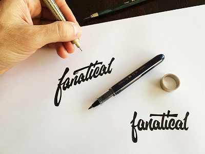 Fanatical brushpen calligraphy cursive lettering script type typography