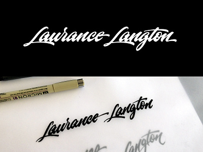 Laurance Langton brushpen calligraphy cursive lettering logo script type typography