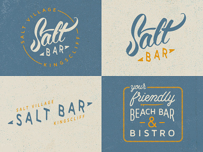 Salt Bar bar brand brush pen cursive lettering logo rope