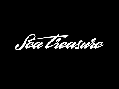Sea Treasure brushpen calligraphy cursive lettering logo script sea treasure type typography