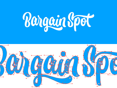 Bargain Spot Vector brush pen calligraphy cursive hand drawn lettering logo process vector
