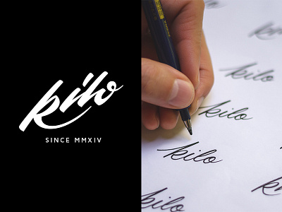 Kilo brush pen happy illustration lettering letterpress print type typography wave